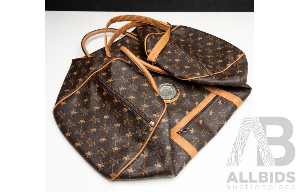 Beverly Hills Polo Club Travel Duffle Tote Bag, with Crossbody Strap