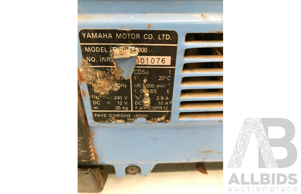 Yamaha (EF1000) Portable Gas Generator