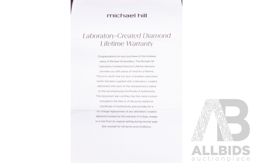 Michael Hill 14ct Lab Grown Diamond Engagement Ring, TDW 1.14ct, Size N, 2.58 Grams