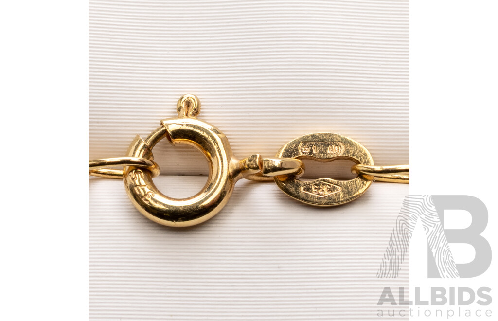 9ct Curb Link Necklace, 45cm, 2.46 Grams