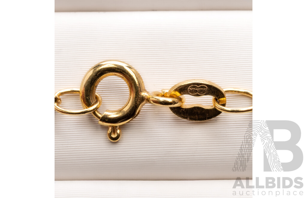 9ct Curb Link Necklace, 45cm, 2.46 Grams