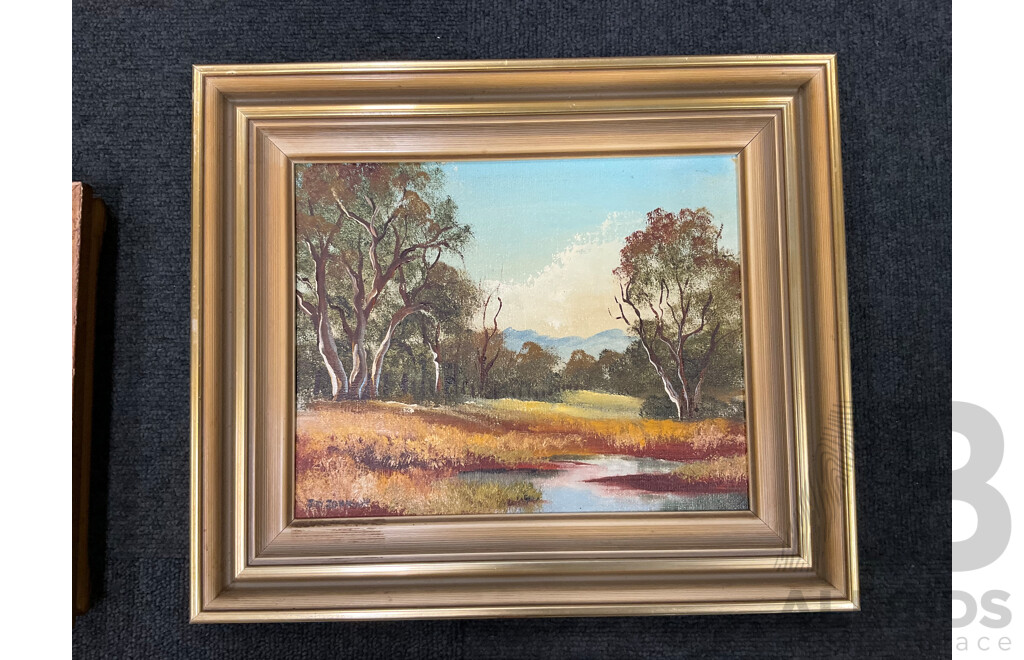 Assorted Paintings - Oil on Board - Lot of 4