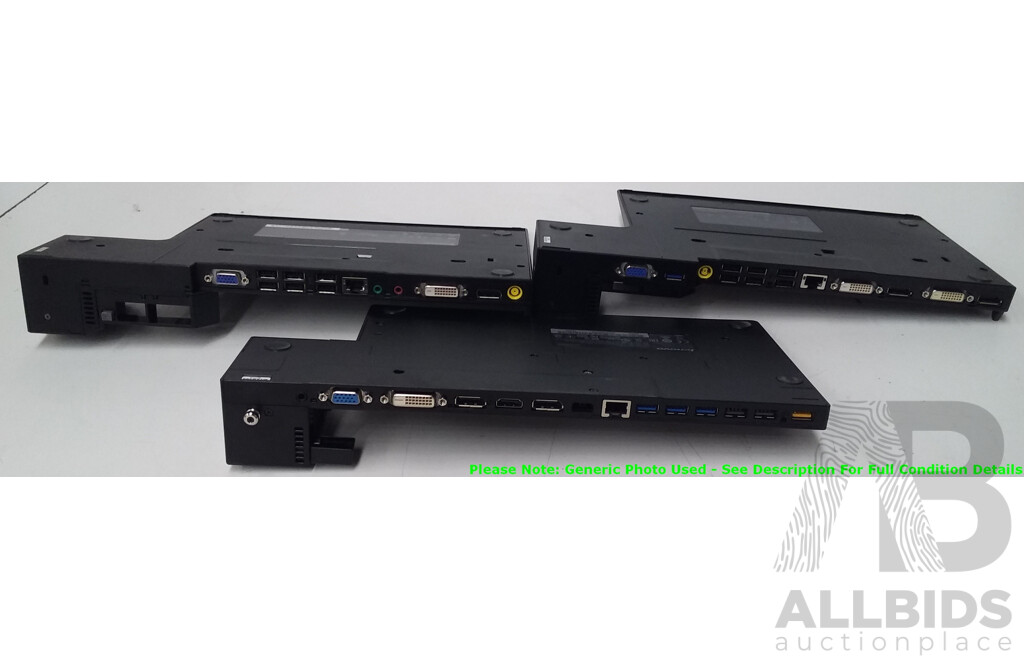 Assorted Lenovo Thinkpad Docking Stations - Approximately 200