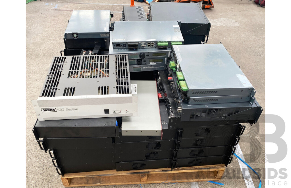 Pallet Lot of Assorted Audio Equipments/Amplifiers