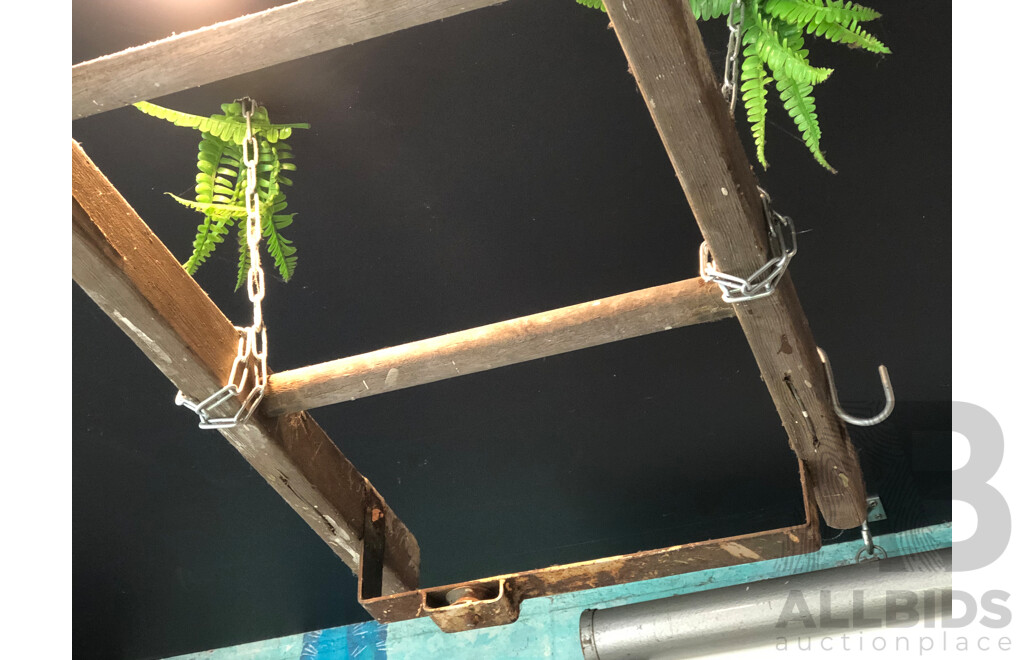 Rustic Ladder Ceiling Adornment