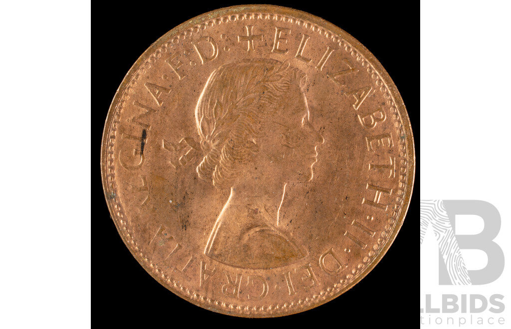 Australian 1964 Penny Error Coin, Soft Strike on '4'