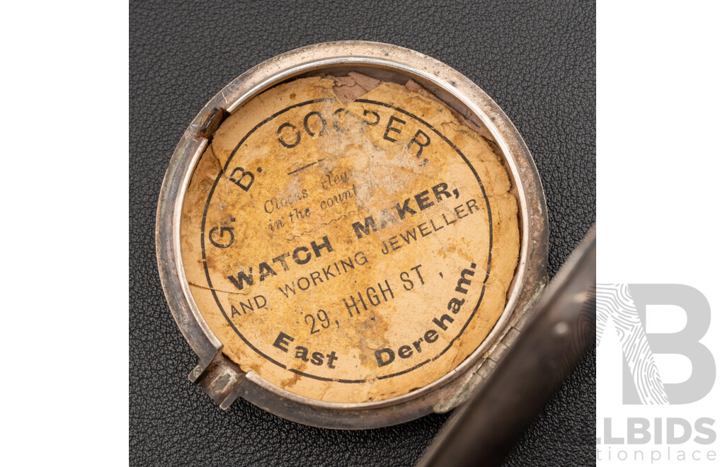 Antique Merton & Co. Liverpool Sterling Silver Open Face Pocket Watch, Circa 1807, 122.0 Grams