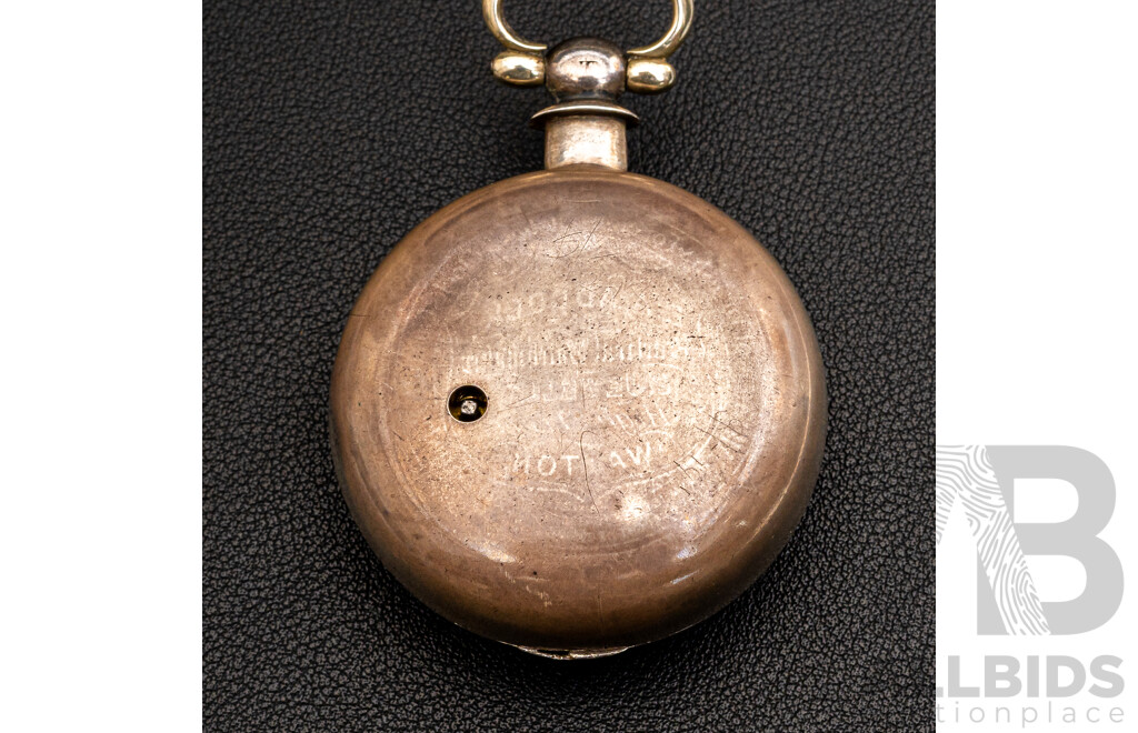 Antique John Robert London Sterling Silver Open Face Pocket Watch, Circa 1795, 153.0 Grams