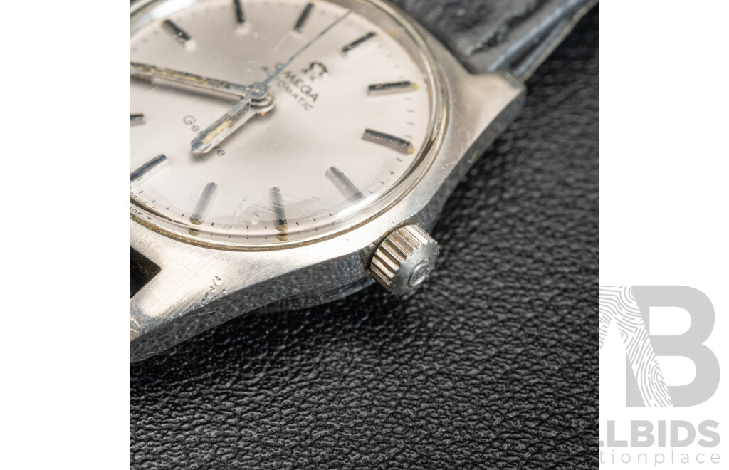 Omega Automatic Geneve Vintage 24mm Watch, Swiss Made, Circa 1970, Working