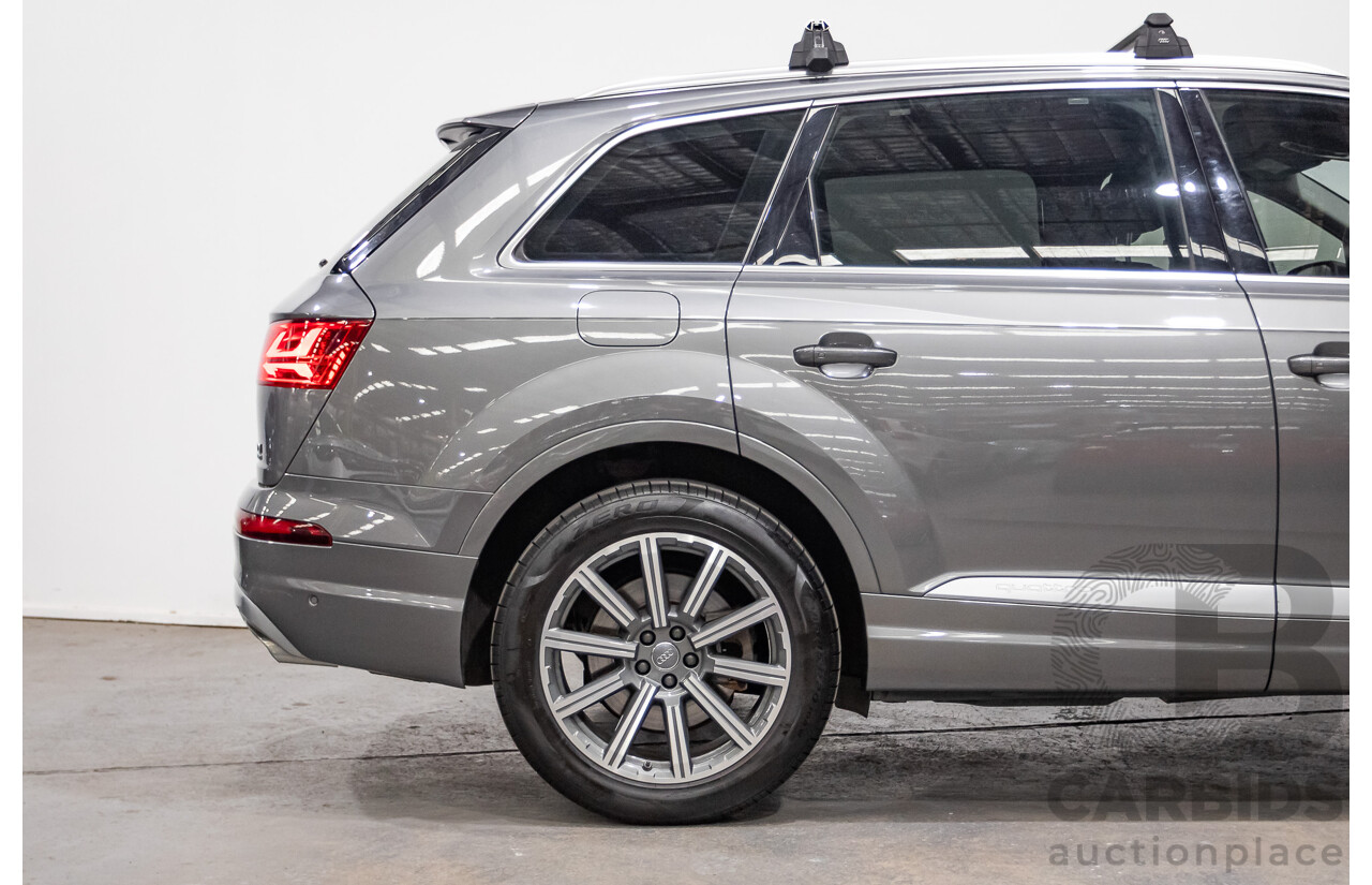 03/2017 Audi Q7 3.0 TDI QUATTRO (AWD) 4M MY17 4D Wagon Graphite Grey Metallic Turbo Diesel (200KW) 3.0L - 7 Seater