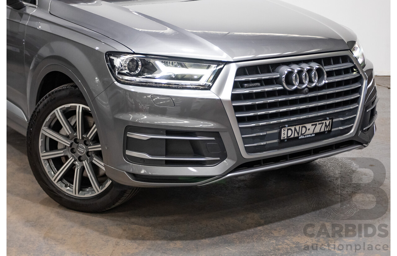 03/2017 Audi Q7 3.0 TDI QUATTRO (AWD) 4M MY17 4D Wagon Graphite Grey Metallic Turbo Diesel (200KW) 3.0L - 7 Seater
