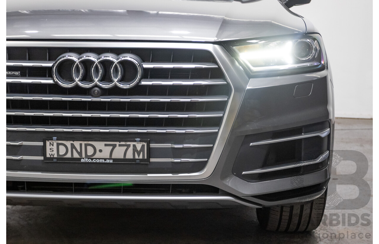 03/2017 Audi Q7 3.0 TDI QUATTRO (AWD) 4M MY17 4D Wagon Graphite Grey Metallic Turbo Diesel (200KW) 3.0L - 7 Seater