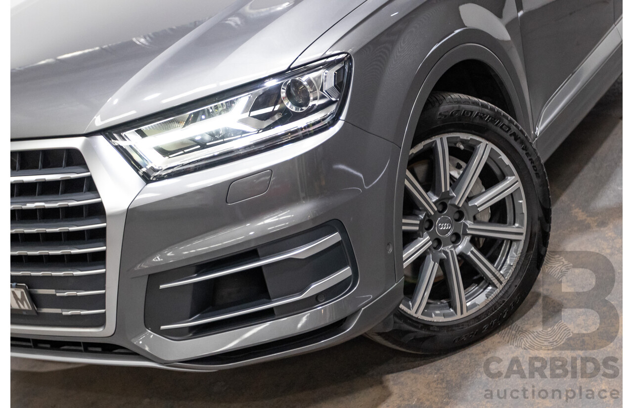 03/2017 Audi Q7 3.0 TDI QUATTRO (AWD) 4M MY17 4D Wagon Graphite Grey Metallic Turbo Diesel (200KW) 3.0L - 7 Seater