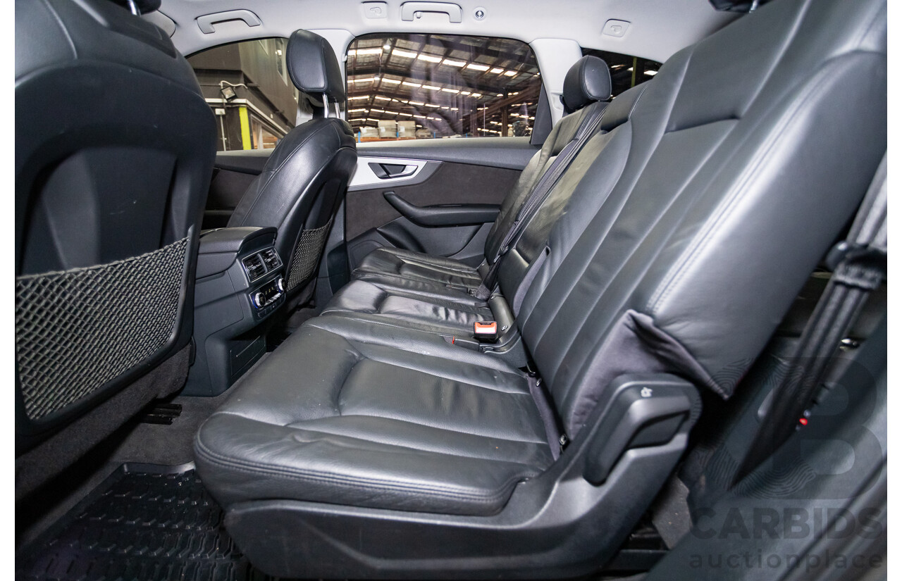 03/2017 Audi Q7 3.0 TDI QUATTRO (AWD) 4M MY17 4D Wagon Graphite Grey Metallic Turbo Diesel (200KW) 3.0L - 7 Seater