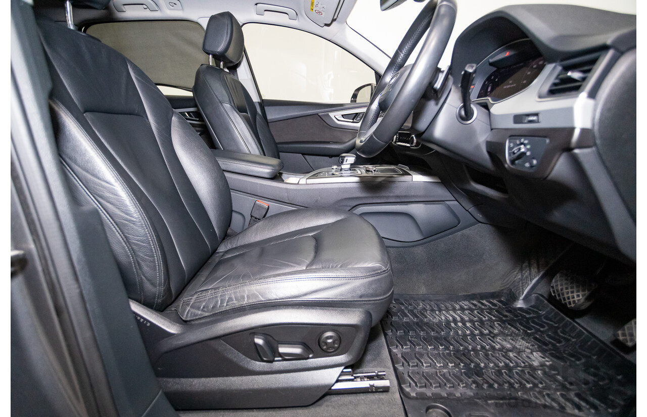 03/2017 Audi Q7 3.0 TDI QUATTRO (AWD) 4M MY17 4D Wagon Graphite Grey Metallic Turbo Diesel (200KW) 3.0L - 7 Seater