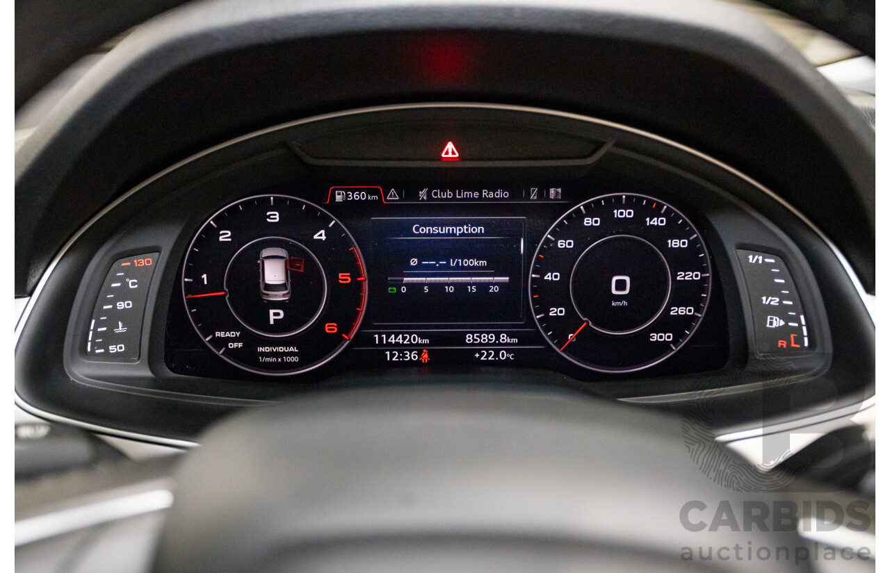 03/2017 Audi Q7 3.0 TDI QUATTRO (AWD) 4M MY17 4D Wagon Graphite Grey Metallic Turbo Diesel (200KW) 3.0L - 7 Seater