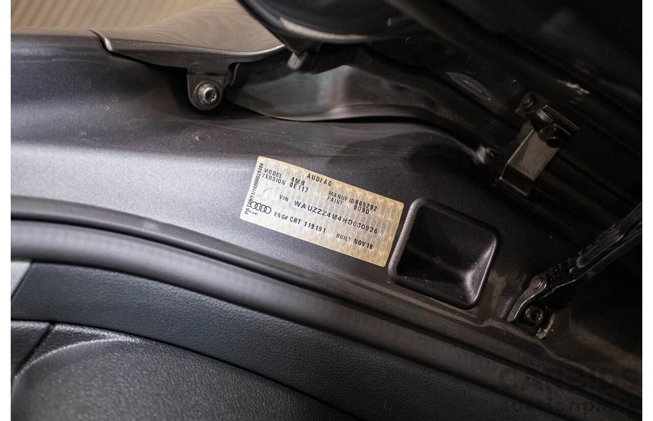 03/2017 Audi Q7 3.0 TDI QUATTRO (AWD) 4M MY17 4D Wagon Graphite Grey Metallic Turbo Diesel (200KW) 3.0L - 7 Seater