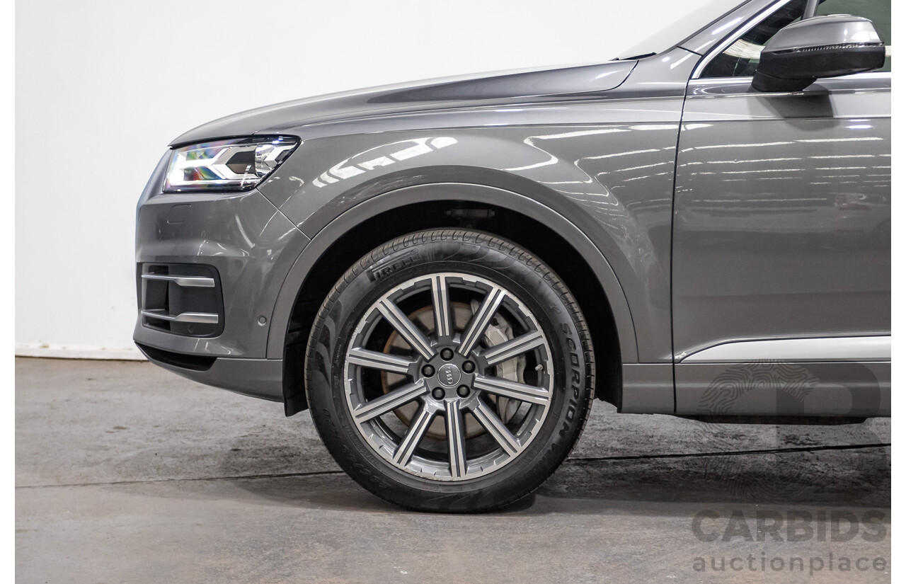 03/2017 Audi Q7 3.0 TDI QUATTRO (AWD) 4M MY17 4D Wagon Graphite Grey Metallic Turbo Diesel (200KW) 3.0L - 7 Seater