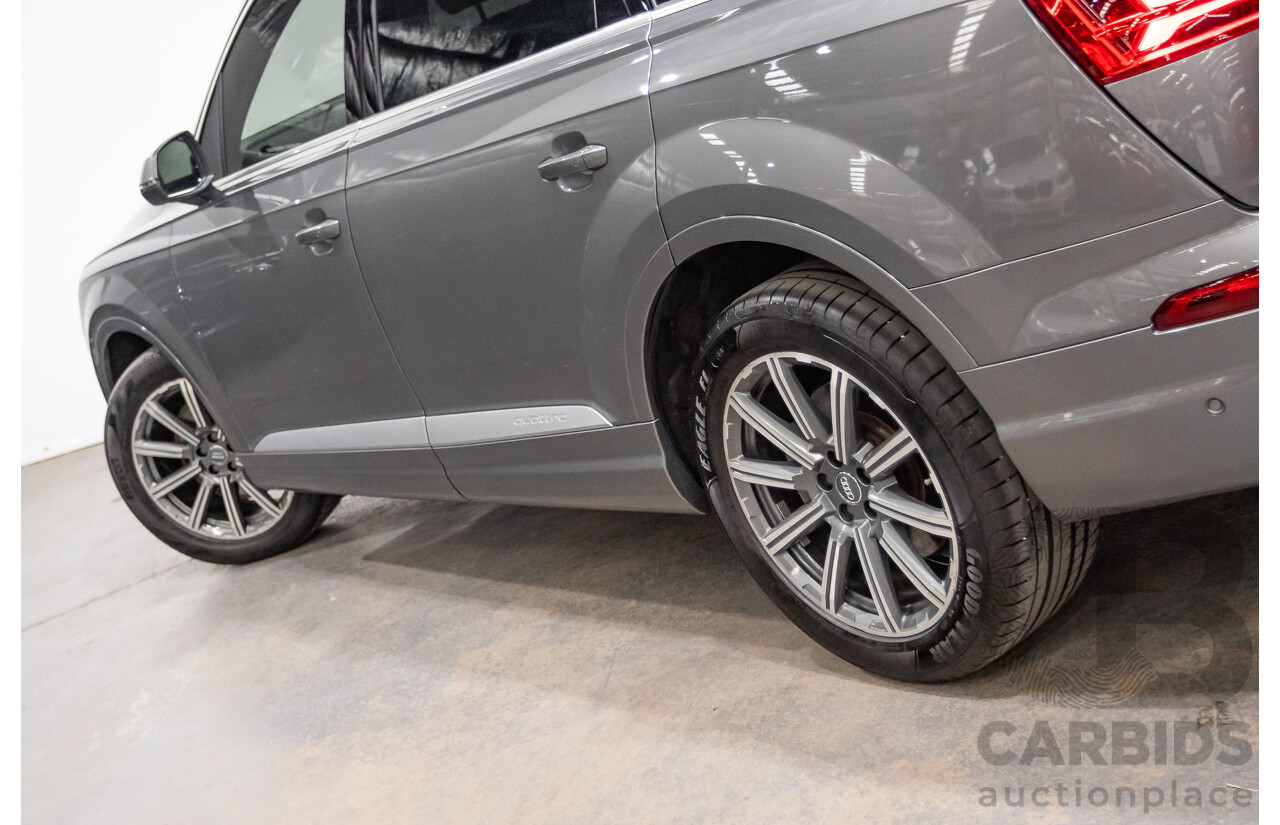 03/2017 Audi Q7 3.0 TDI QUATTRO (AWD) 4M MY17 4D Wagon Graphite Grey Metallic Turbo Diesel (200KW) 3.0L - 7 Seater