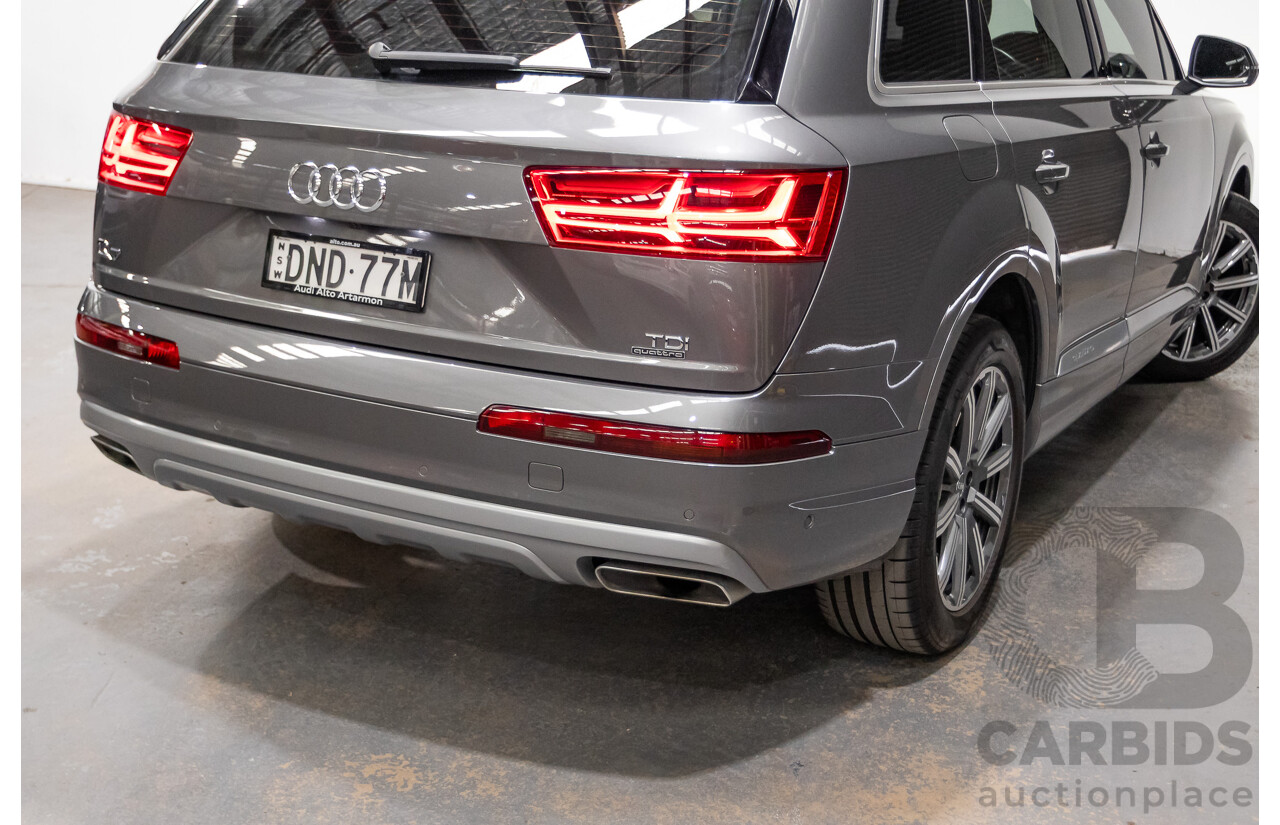 03/2017 Audi Q7 3.0 TDI QUATTRO (AWD) 4M MY17 4D Wagon Graphite Grey Metallic Turbo Diesel (200KW) 3.0L - 7 Seater