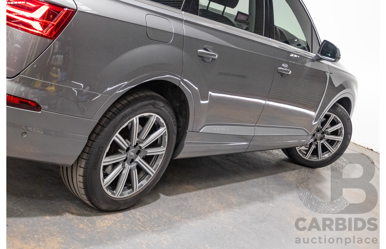03/2017 Audi Q7 3.0 TDI QUATTRO (AWD) 4M MY17 4D Wagon Graphite Grey Metallic Turbo Diesel (200KW) 3.0L - 7 Seater
