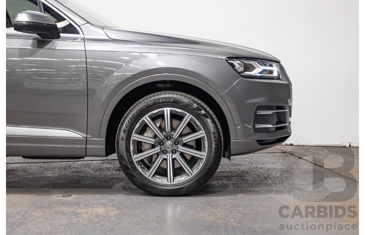 03/2017 Audi Q7 3.0 TDI QUATTRO (AWD) 4M MY17 4D Wagon Graphite Grey Metallic Turbo Diesel (200KW) 3.0L - 7 Seater