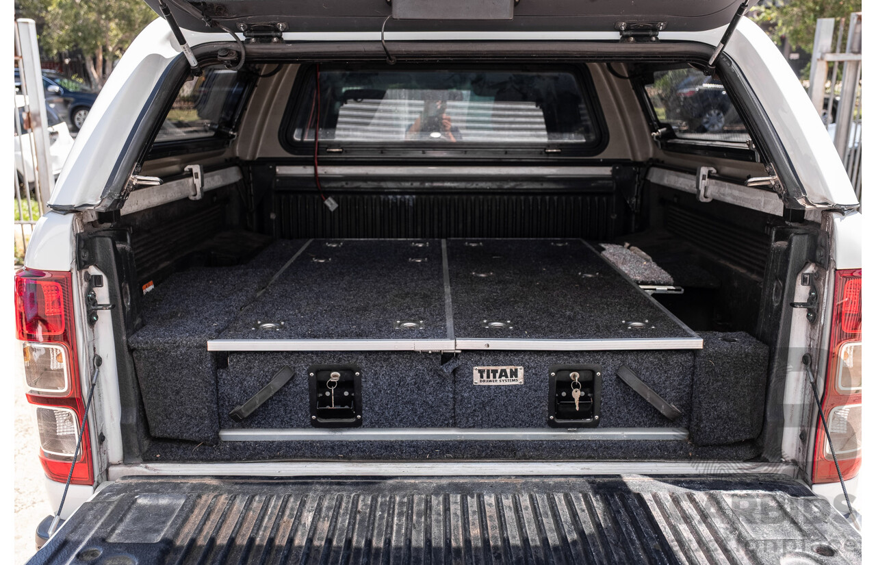 6/2015 Ford Ranger Wildtrak 3.2 (4x4) PX Crew Cab Utility Cool White Turbo Diesel 3.2L