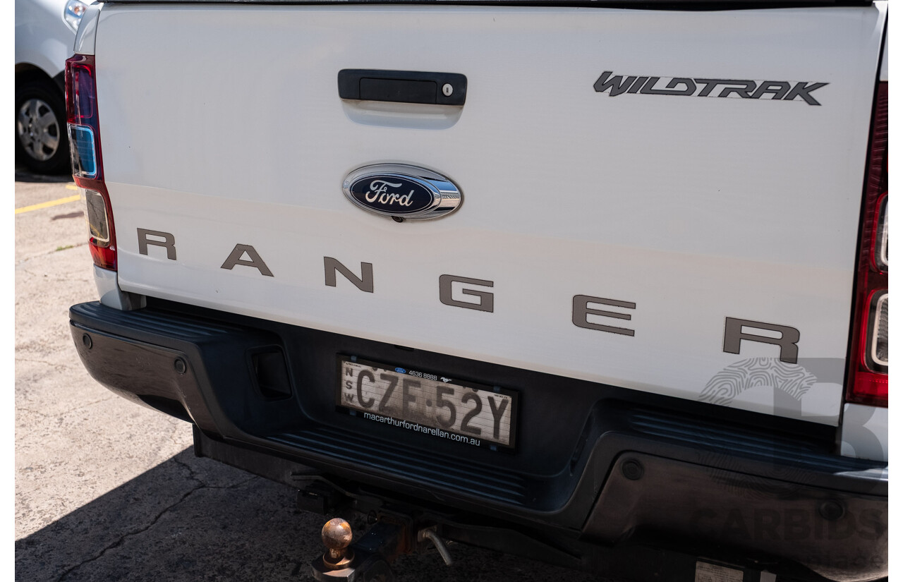 6/2015 Ford Ranger Wildtrak 3.2 (4x4) PX Crew Cab Utility Cool White Turbo Diesel 3.2L