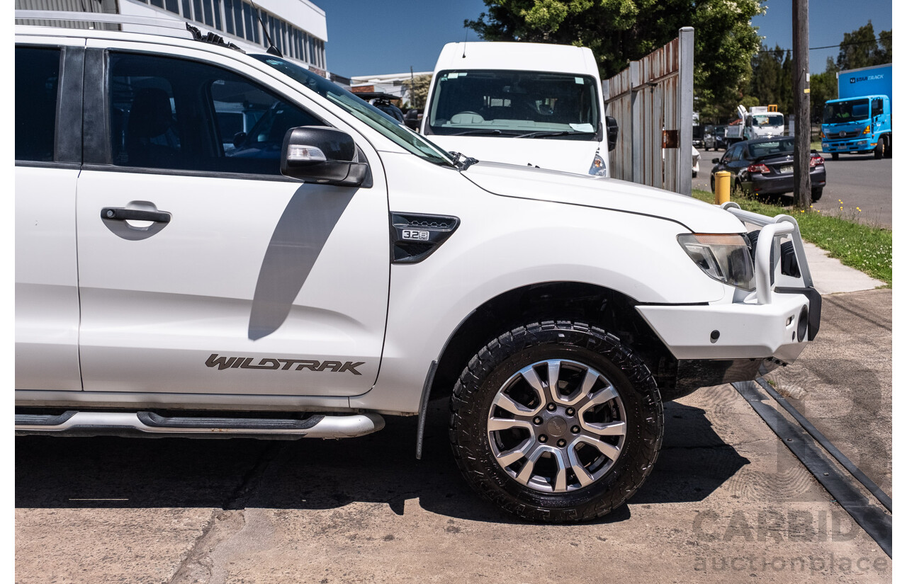 6/2015 Ford Ranger Wildtrak 3.2 (4x4) PX Crew Cab Utility Cool White Turbo Diesel 3.2L
