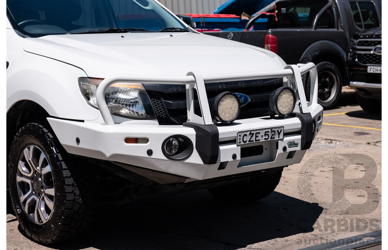 6/2015 Ford Ranger Wildtrak 3.2 (4x4) PX Crew Cab Utility Cool White Turbo Diesel 3.2L