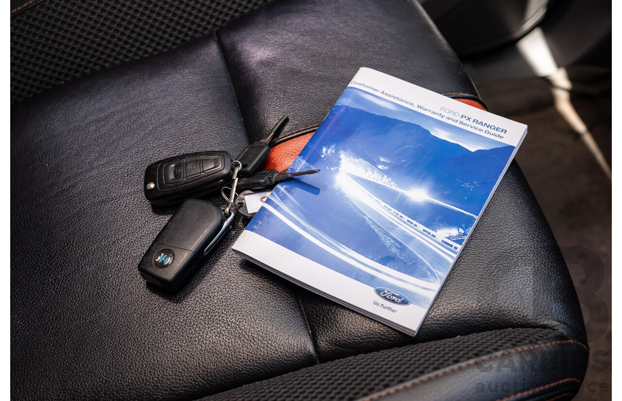 6/2015 Ford Ranger Wildtrak 3.2 (4x4) PX Crew Cab Utility Cool White Turbo Diesel 3.2L