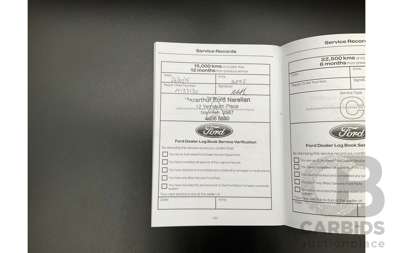 6/2015 Ford Ranger Wildtrak 3.2 (4x4) PX Crew Cab Utility Cool White Turbo Diesel 3.2L