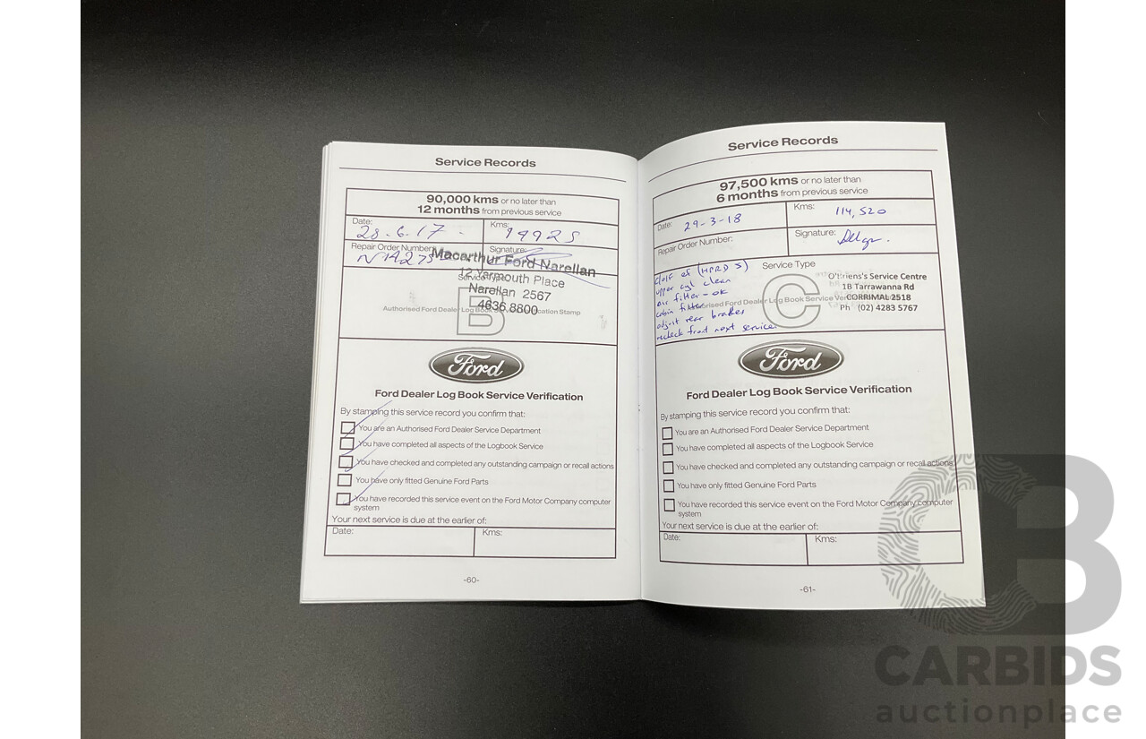 6/2015 Ford Ranger Wildtrak 3.2 (4x4) PX Crew Cab Utility Cool White Turbo Diesel 3.2L