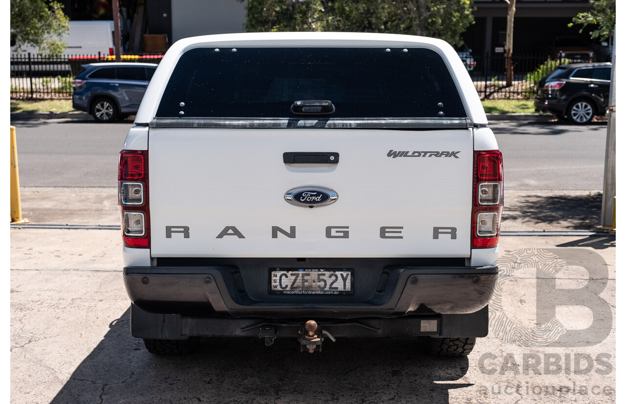 6/2015 Ford Ranger Wildtrak 3.2 (4x4) PX Crew Cab Utility Cool White Turbo Diesel 3.2L