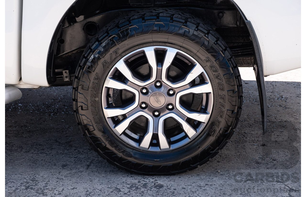 6/2015 Ford Ranger Wildtrak 3.2 (4x4) PX Crew Cab Utility Cool White Turbo Diesel 3.2L