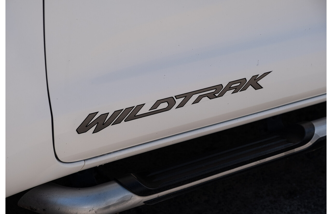 6/2015 Ford Ranger Wildtrak 3.2 (4x4) PX Crew Cab Utility Cool White Turbo Diesel 3.2L