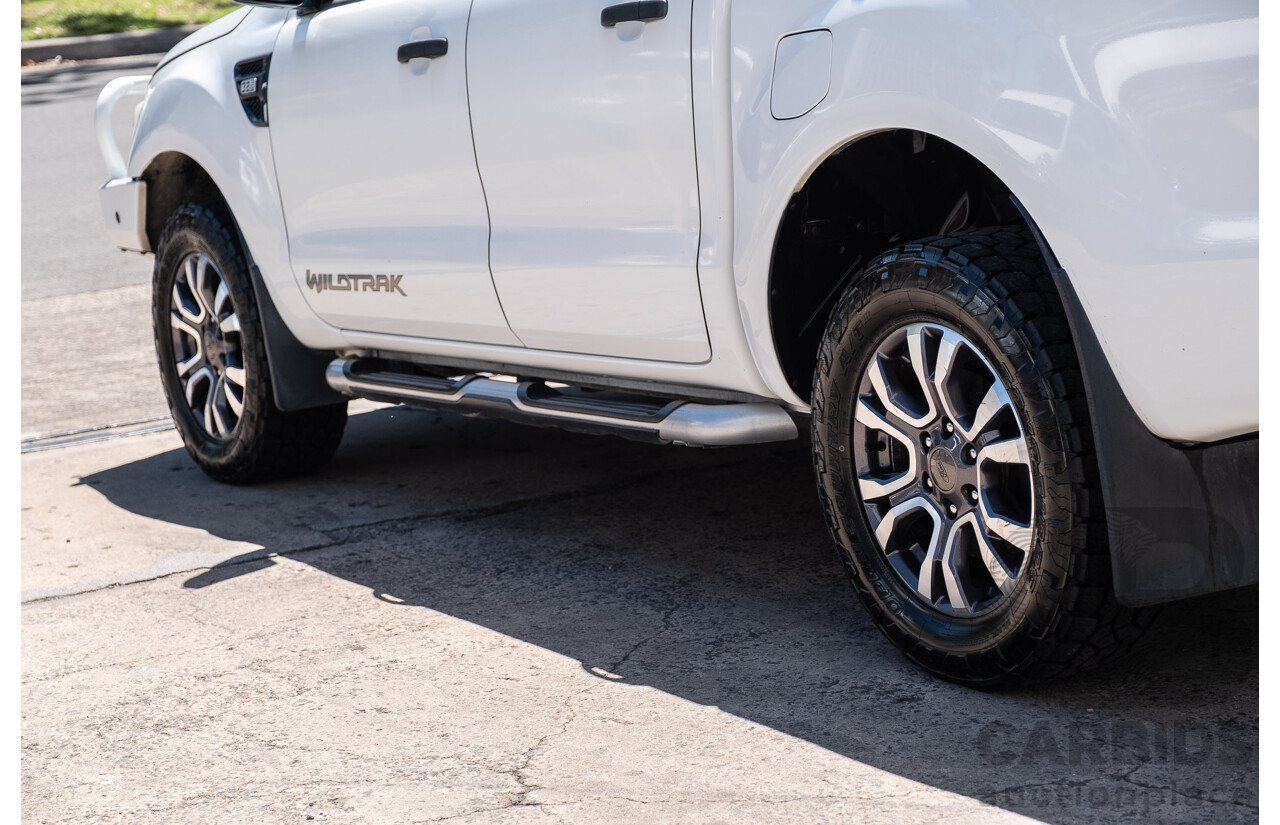 6/2015 Ford Ranger Wildtrak 3.2 (4x4) PX Crew Cab Utility Cool White Turbo Diesel 3.2L