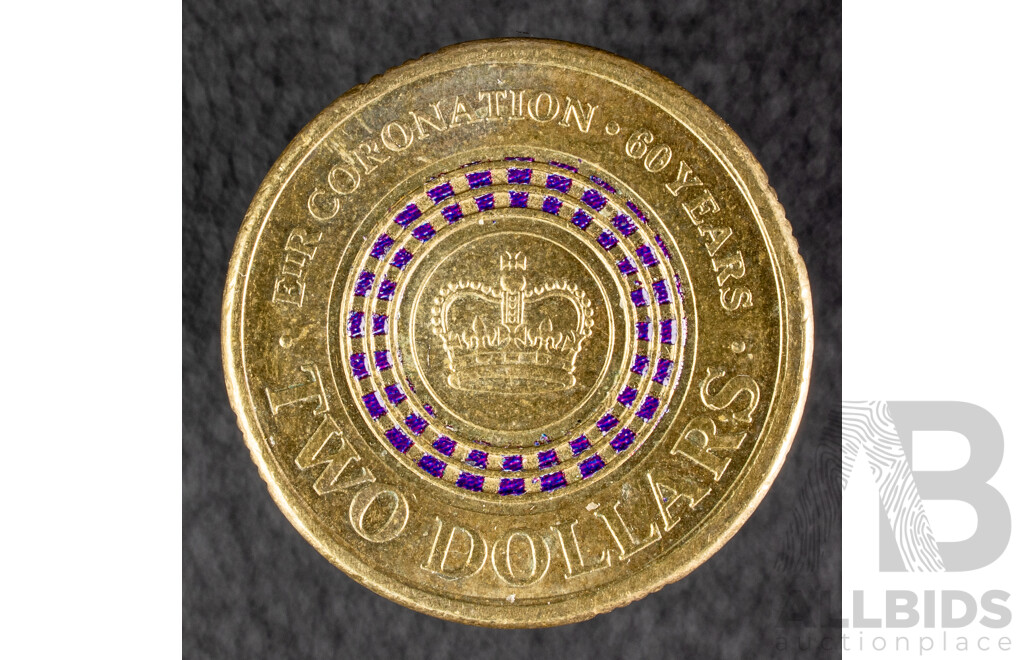 Australian 2013 Two Dollar Coin, QE2 Sixty Years Coronation