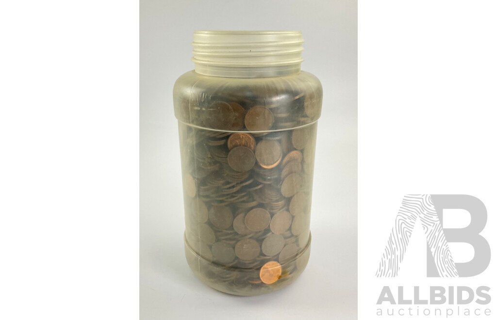 Collection of Australian Two Cent Coins, Examples Spanning 1966 to 1989 - Approximately 9.7 Kilograms