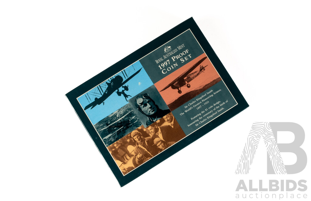 Australian RAM 1997 Six Coin Proof Set Including Sir Kingsford Smith One Dollar