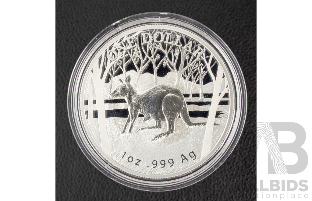Australian RAM 2016 One Dollar Silver Proof Coin, Kangaroo Series, Seasons Change .999