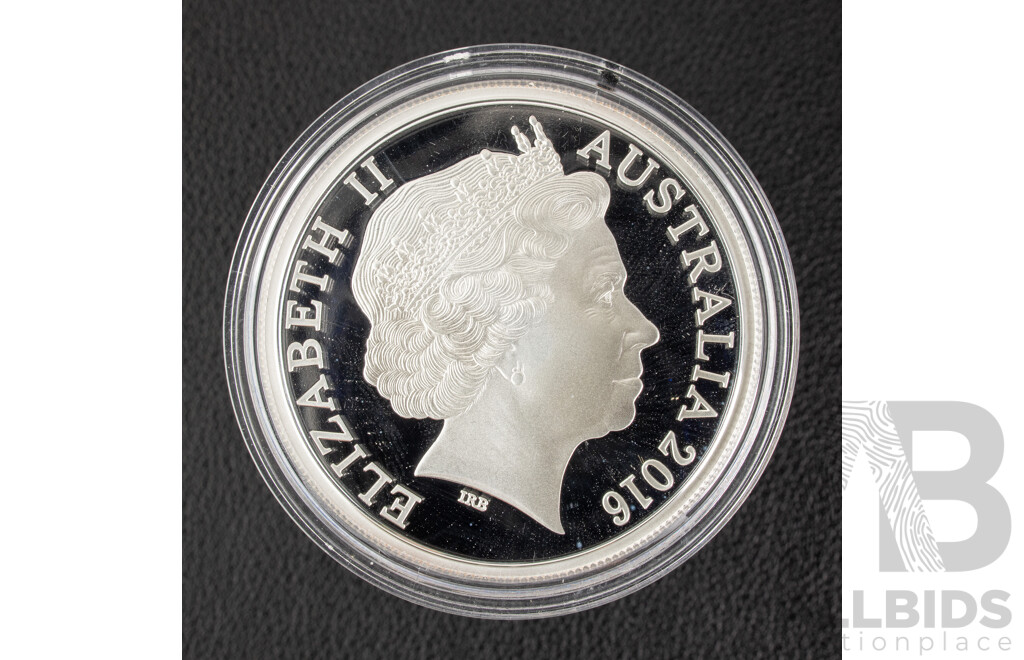 Australian RAM 2016 One Dollar Silver Proof Coin, Kangaroo Series, Seasons Change .999