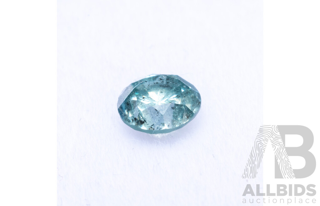 Round Brilliant Cut Ice Blue Diamond - 0.40cts