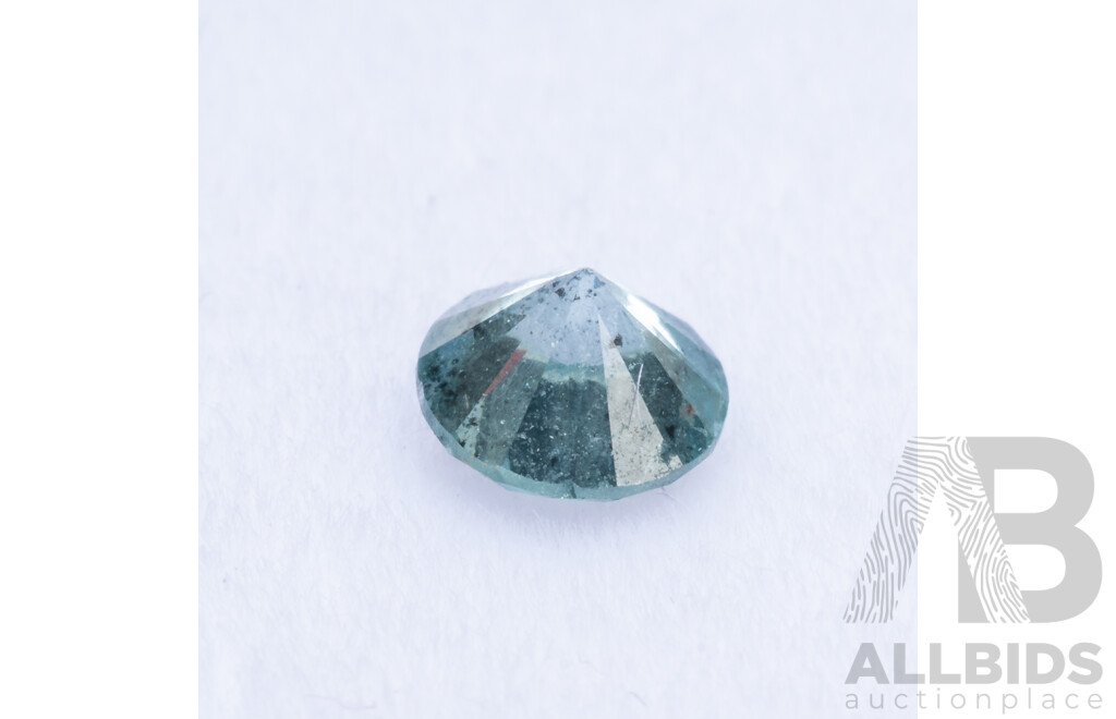 Round Brilliant Cut Ice Blue Diamond - 0.40cts