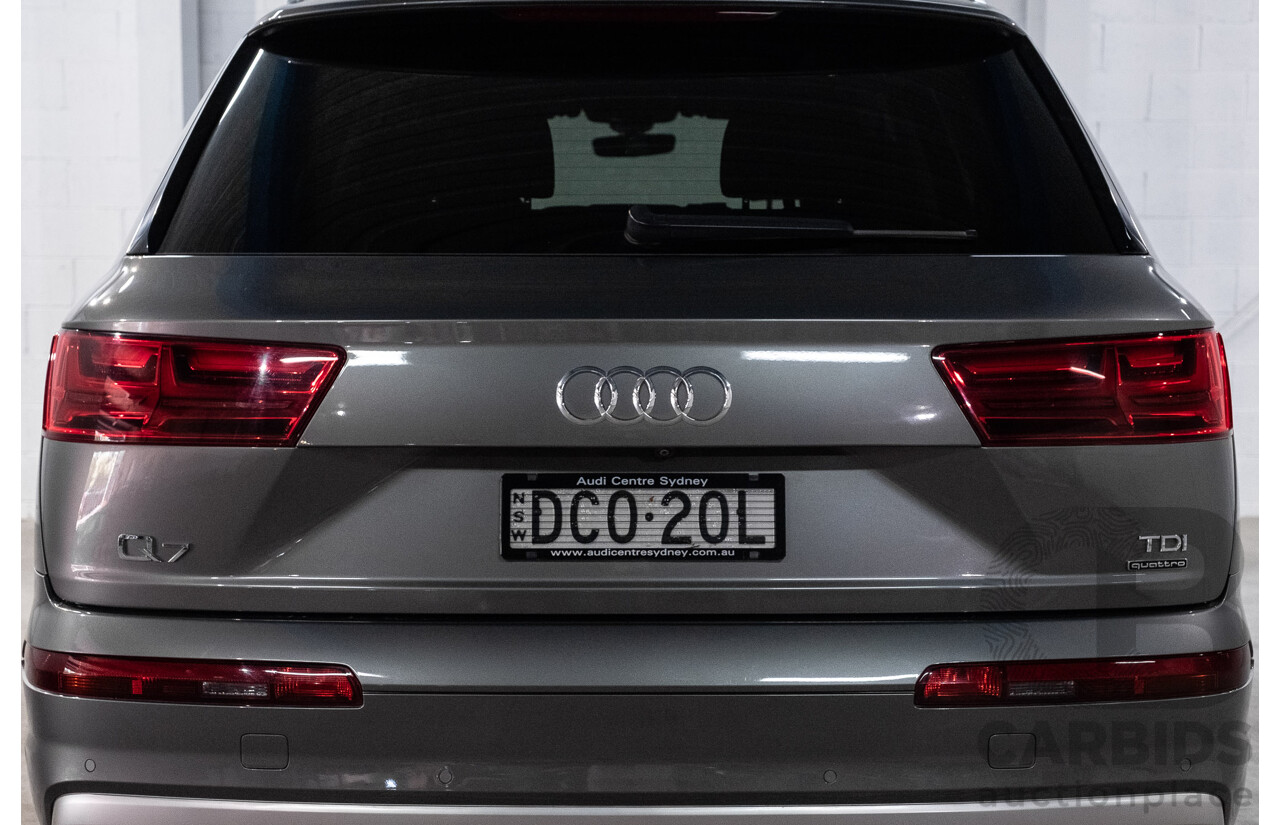 10/2015 Audi Q7 3.0 TDI Quattro (AWD) MY16 4M 4d Wagon Graphite Grey Metallic Turbo Diesel V6 3.0L