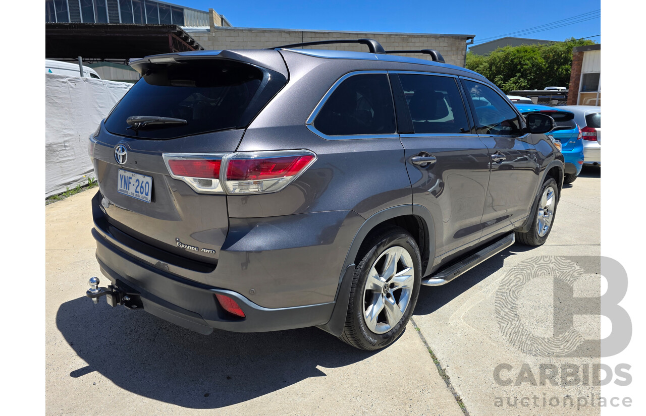 1/2016 Toyota Kluger Grande (4x4) GSU55R 4d Wagon Grey 3.5L