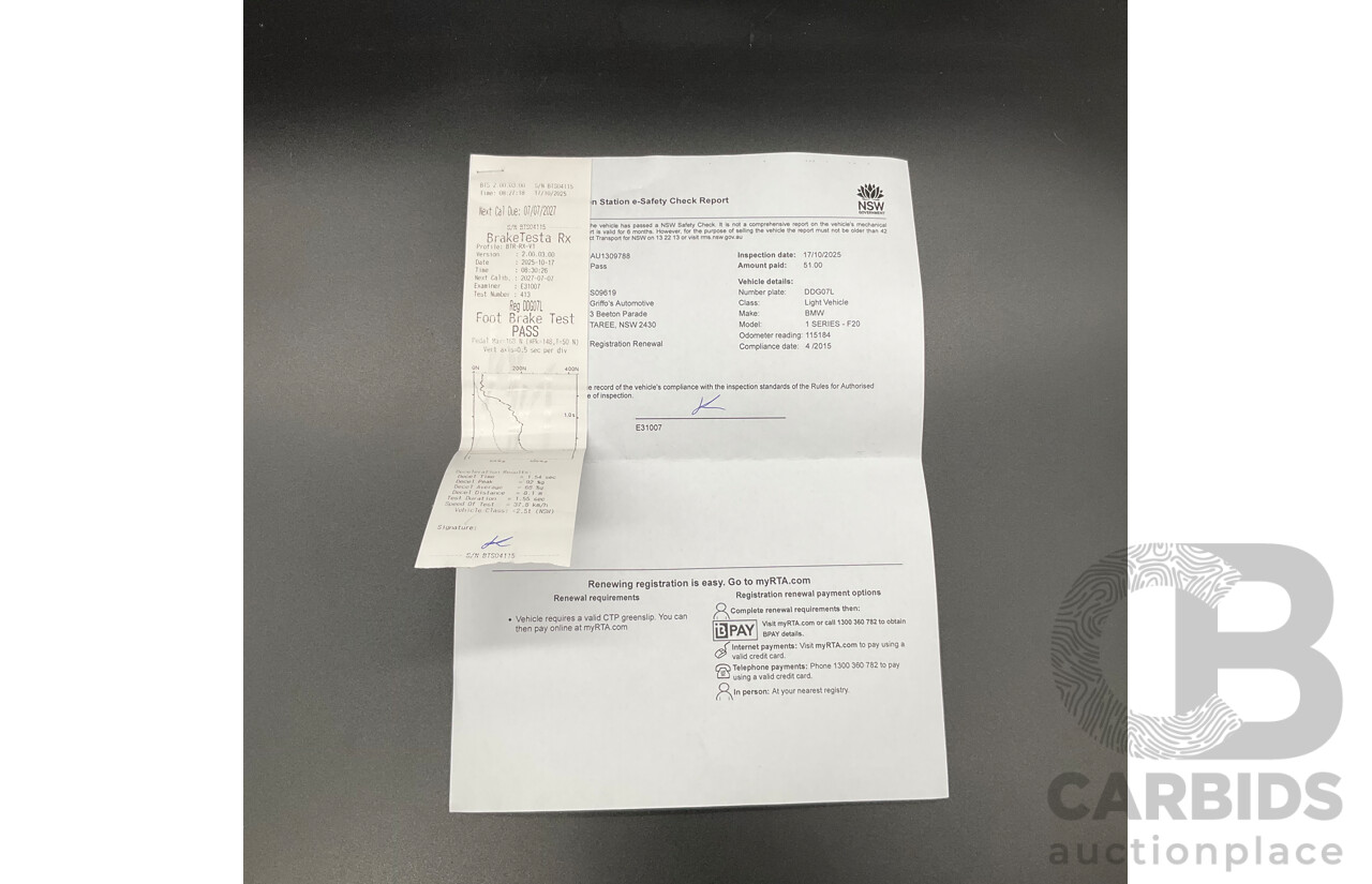 4/2015 BMW 116i Sportline F20 MY15 5d Hatchback Crimson Red Turbo 1.6L