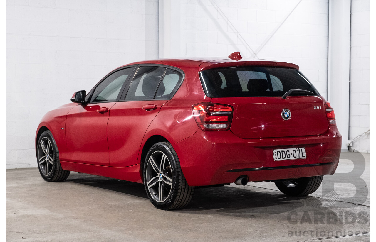 4/2015 BMW 116i Sportline F20 MY15 5d Hatchback Crimson Red Turbo 1.6L