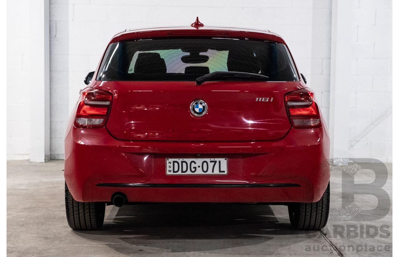 4/2015 BMW 116i Sportline F20 MY15 5d Hatchback Crimson Red Turbo 1.6L