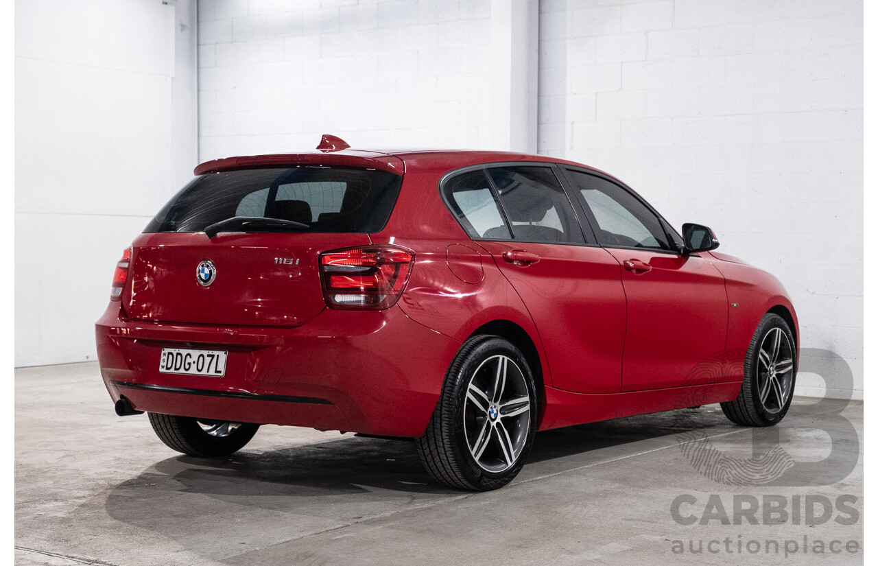 4/2015 BMW 116i Sportline F20 MY15 5d Hatchback Crimson Red Turbo 1.6L